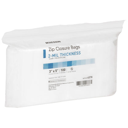 BAG, ZIP LOCK 3"X5" (100/PK 10PK/BX 12BX/CS)