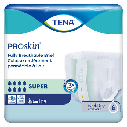 BRIEF, TENA PROSKIN SUPER LG (20/BG 4BG/CS)