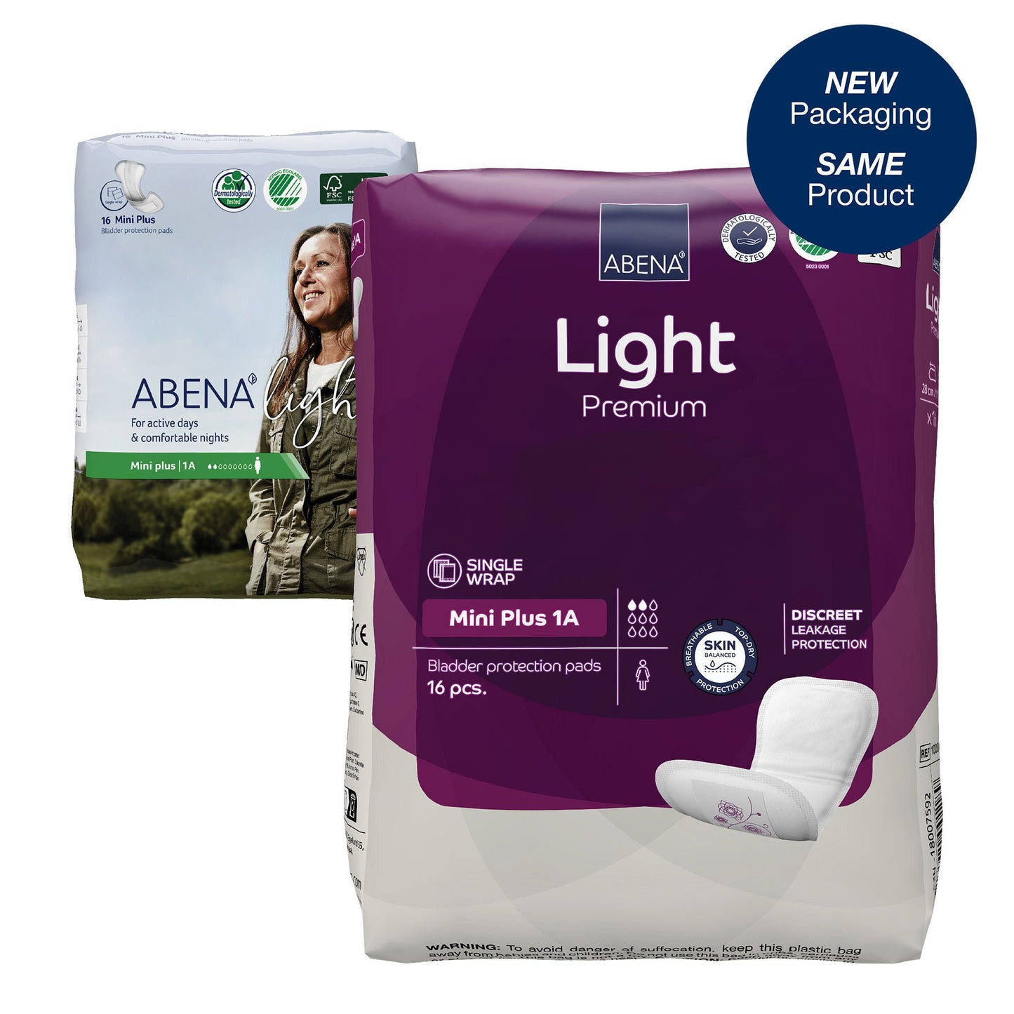 PAD, LINER INCONT ABENA LIGHT MINI PLUS 1A (16/BG 16BG/CS)