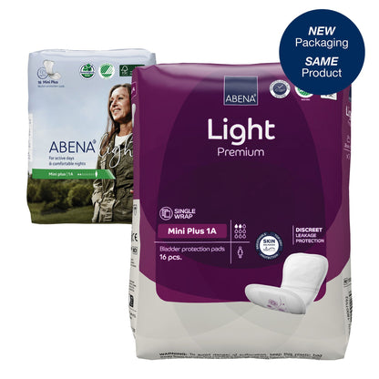 PAD, LINER INCONT ABENA LIGHT MINI PLUS 1A (16/BG 16BG/CS)