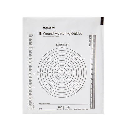 GUIDE, WND MEAS PLAS SHEET CM CIRC SCALE(100/BX 60