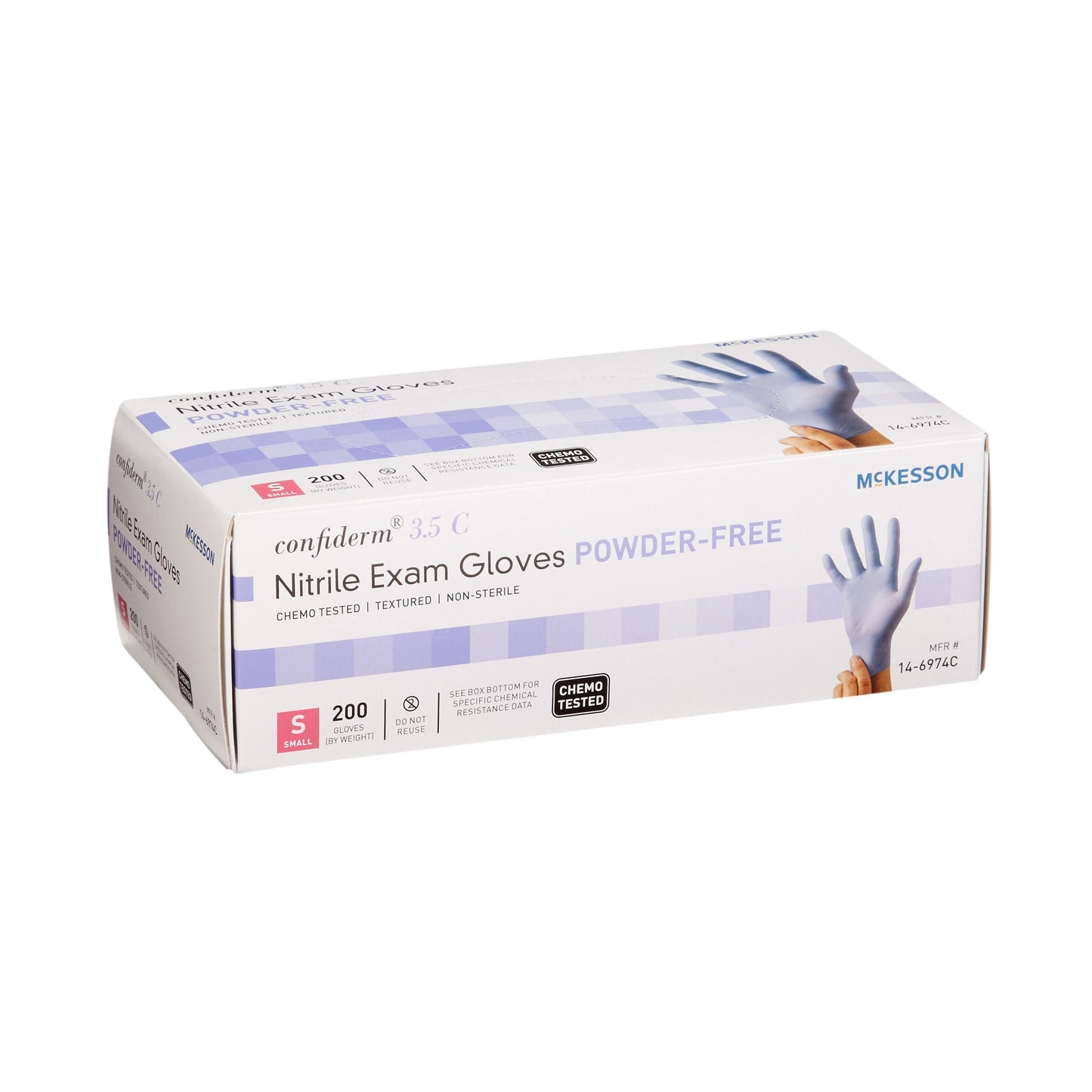 GLOVE, EXAM NTRL SM N/S CHEMO 3.5C (200/BX 10BX/CS)