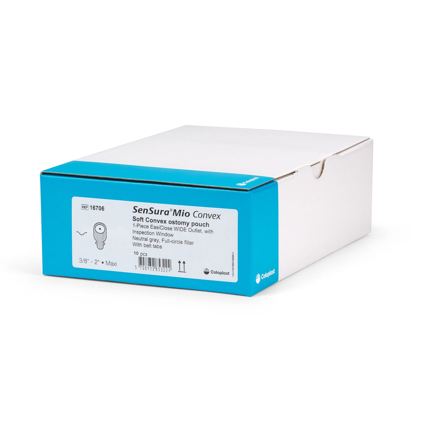 POUCH, OST CONVEX SENSURA 1PC SF CONVEX 3/8"X2" (10/BX)