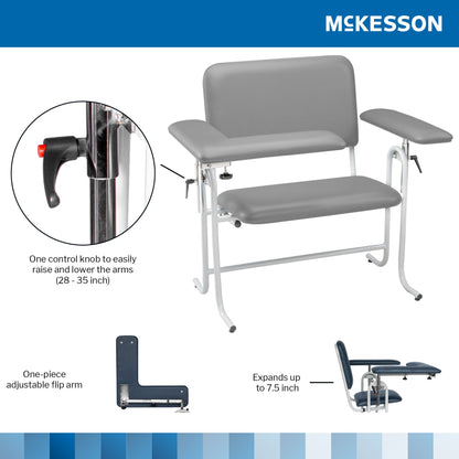 CHAIR, BLD DRWNG FLIP-ARM UPHOL X-WD GRY MGM63