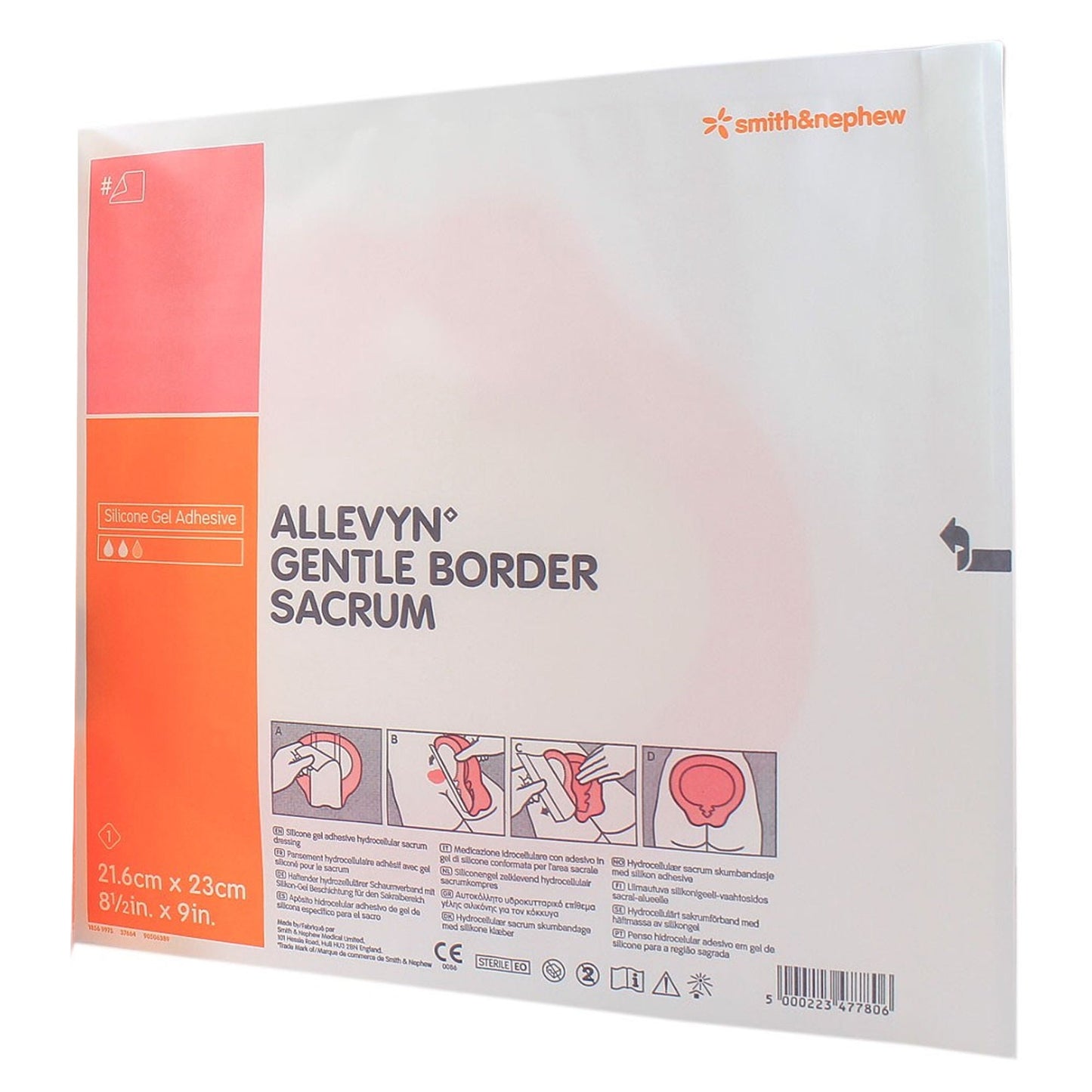DRESSING, WND ALLEVYN GENTLE BRDR 8.5"X"X9"(10/BX