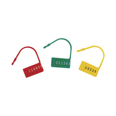 SEAL, SAFETY CONT RED W/#'S (100/PK)