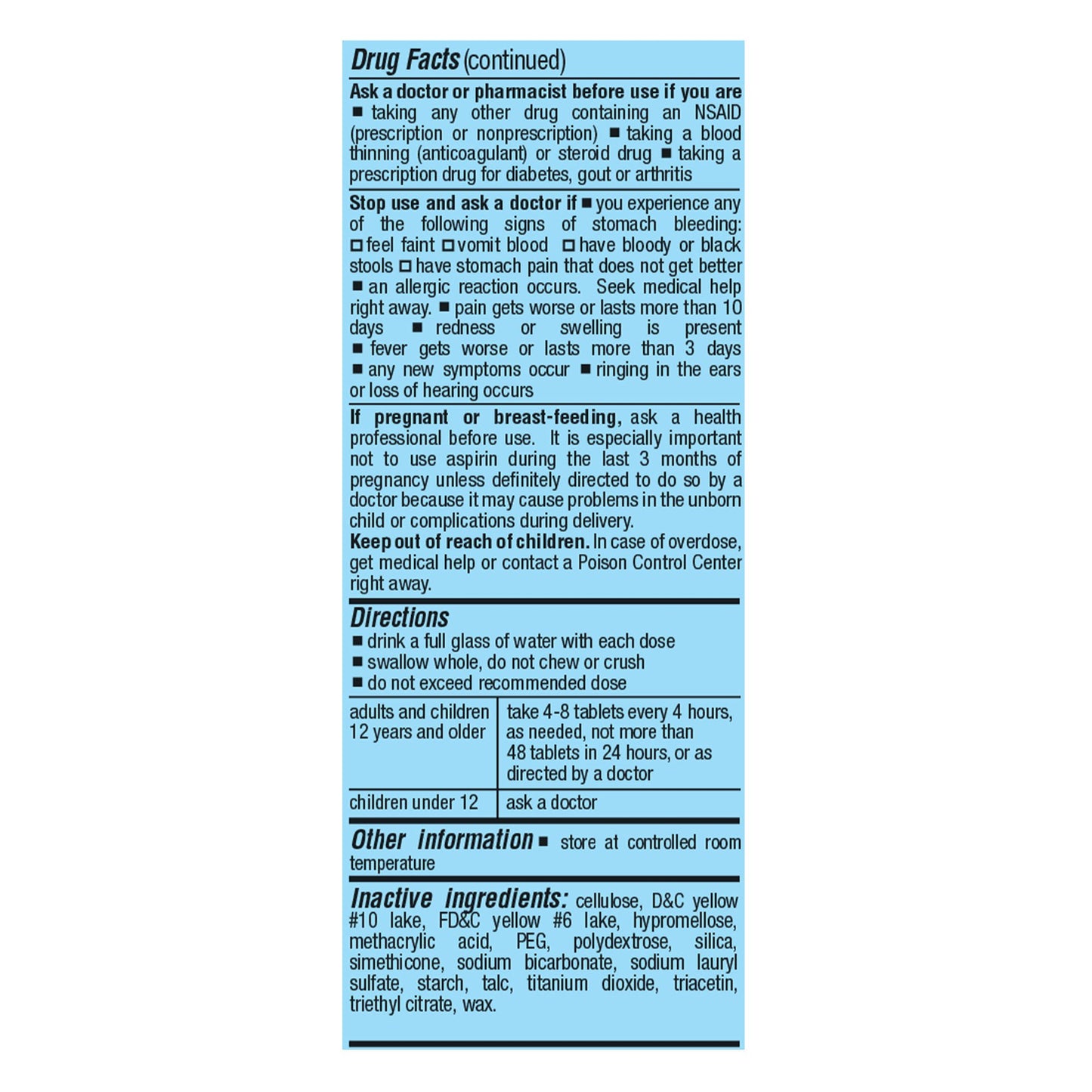 ASPIRIN, TAB 81MG (200/BT 12BT/CS)