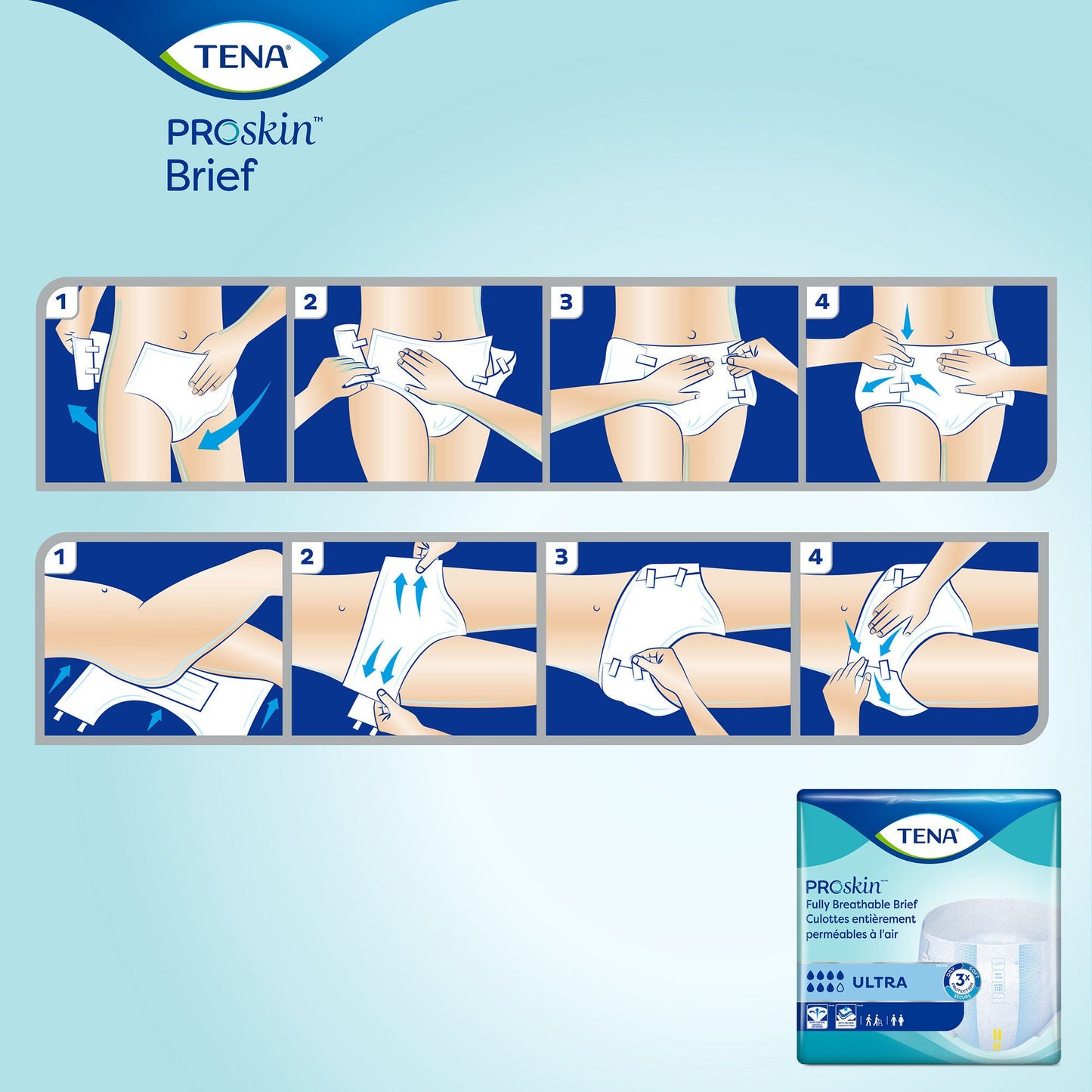 BRIEF, TENA PROSKIN ULTRA XLG (20/BG 4BG/CS)