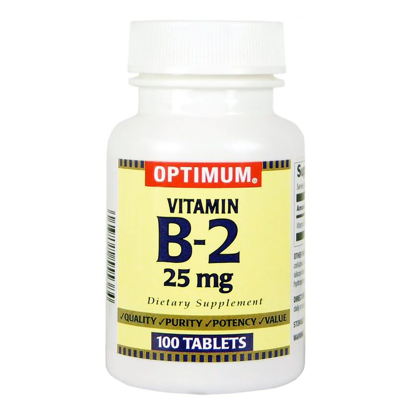VITAMIN B-2, TAB 25MG (100/BT)