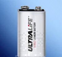 BATTERY, LITHIUM ULTRALIFE 9V