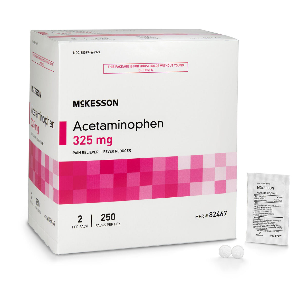 ACETAMINOPHEN TAB 325MG 250 X 2 UD BX 12BX/CS