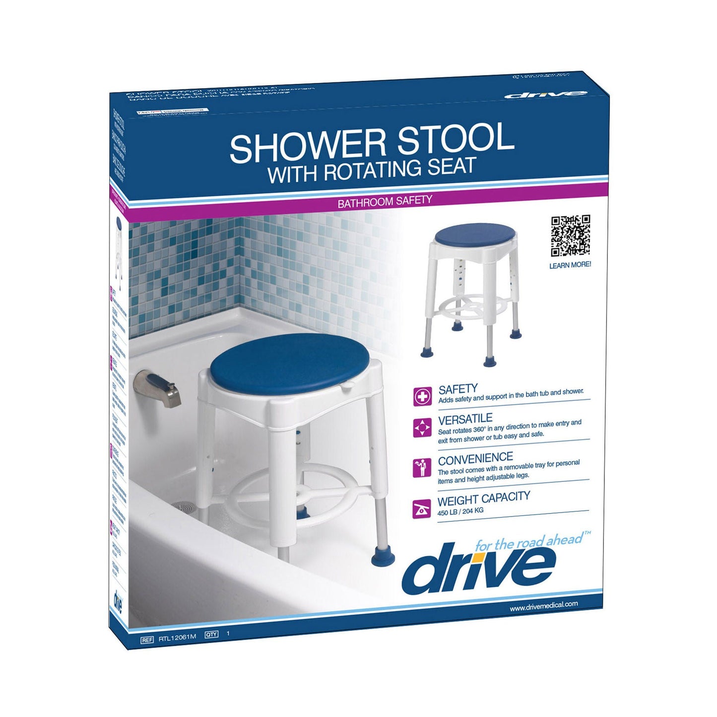 CHAIR, SHOWER W/SWIVEL SEAT (4/CS) D/S
