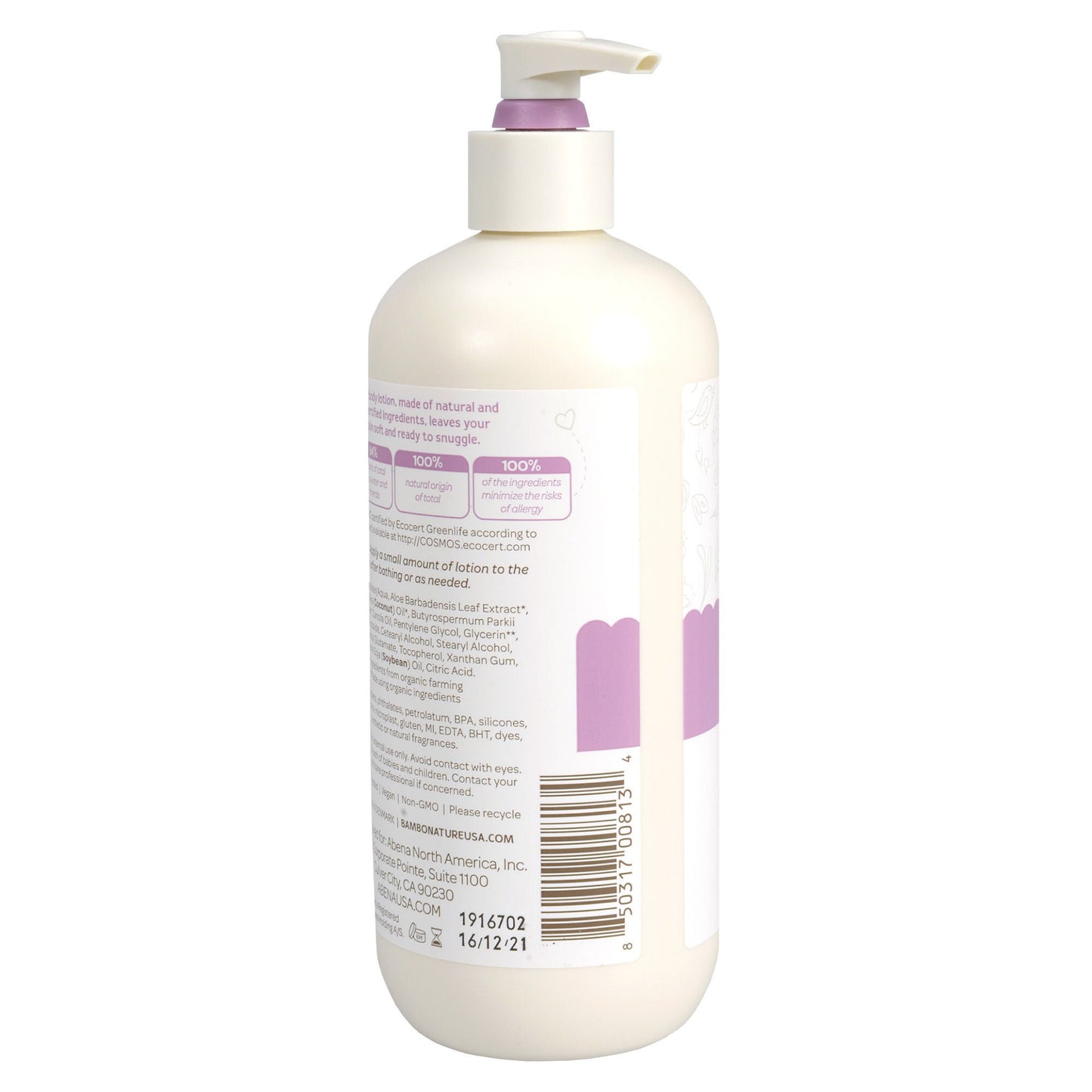 LOTION, BODY BAMBO NATURE SNUGGLE TIME 16.9FL OZ (6/CS)