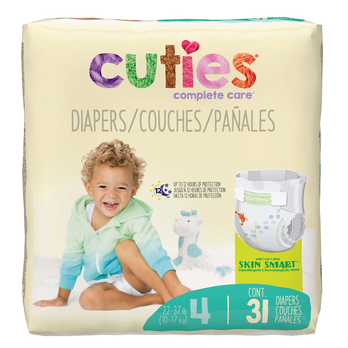 DIAPER, BABY CUTIES SIZE4 (31/PK 4PK/CS)