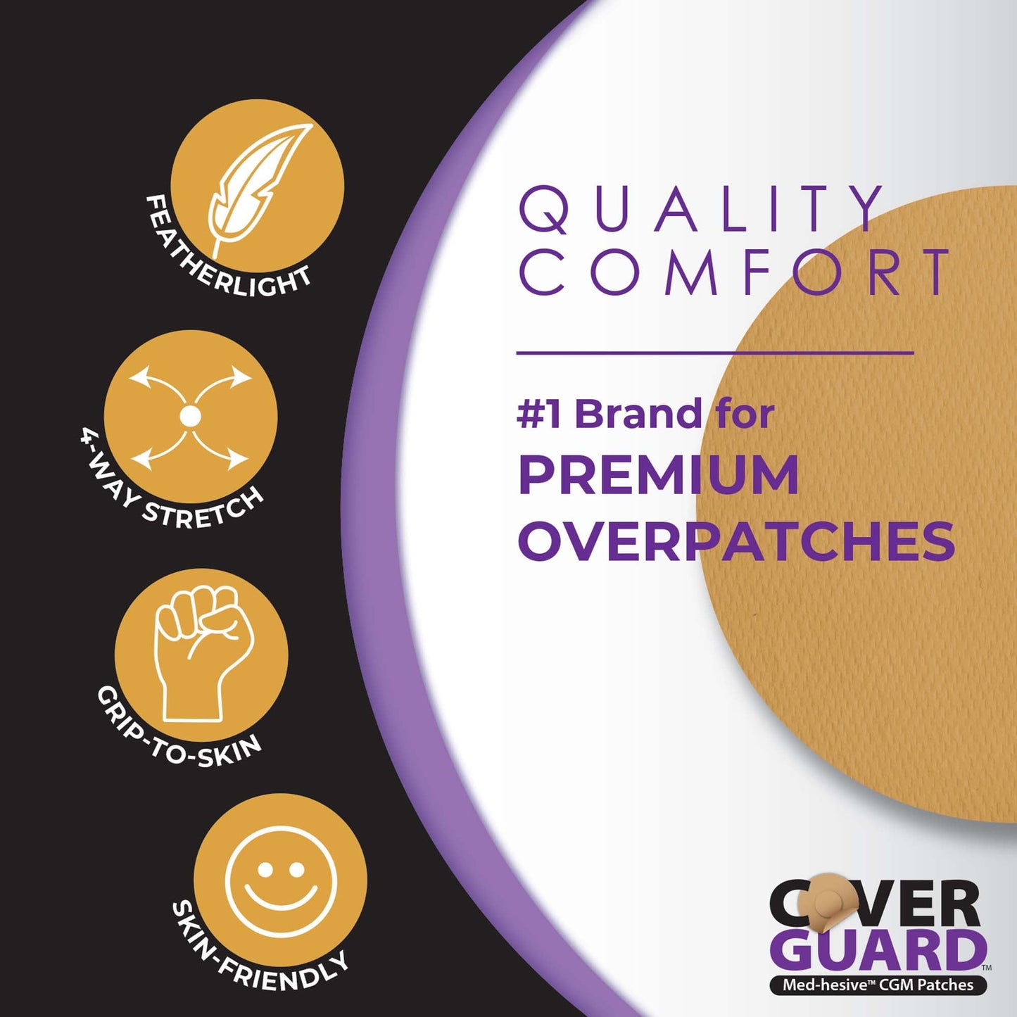 OVERPATCH, CVRGRD F/FREESTYLE LIBRE3 TAN (25/CT 150CT/CS)