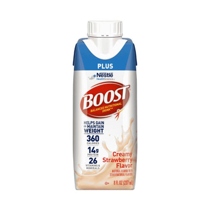 BOOST PLUS, CREAMY STRWBRY 8OZ(6/PK 4PK/CS)