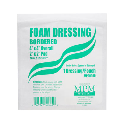 DRESSING, FOAM BORDERED 4X4" (10/BG 10BG/CS)