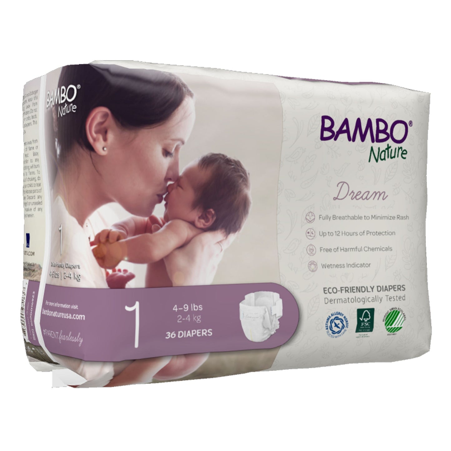 DIAPER, BABY BAMBO NATURE SZ1 (36/BG 6BG/CS)