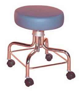 STOOL, EXAM W/FOOTRING BLK