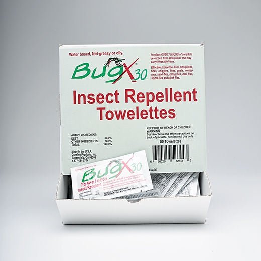 BUGX, TOWELETTE INSECT REPELLANT (50/CS)