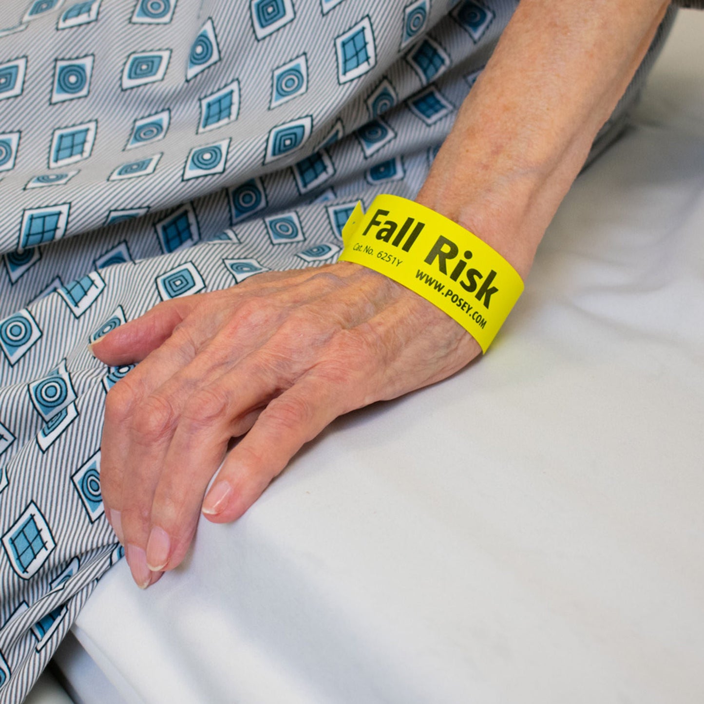 BRACELET, FALL PRECAUTIONS YLW(50/BX) POSEY