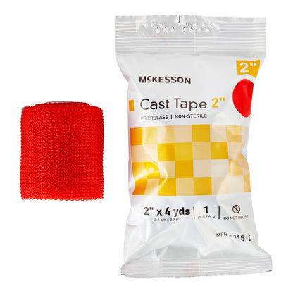 TAPE, CAST RED LF 2"X4YDS (10RL/BX)