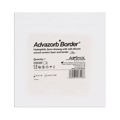 DRESSING, WOUND ADVAZORB BORDER STR FM 6"X6" (10/BX)