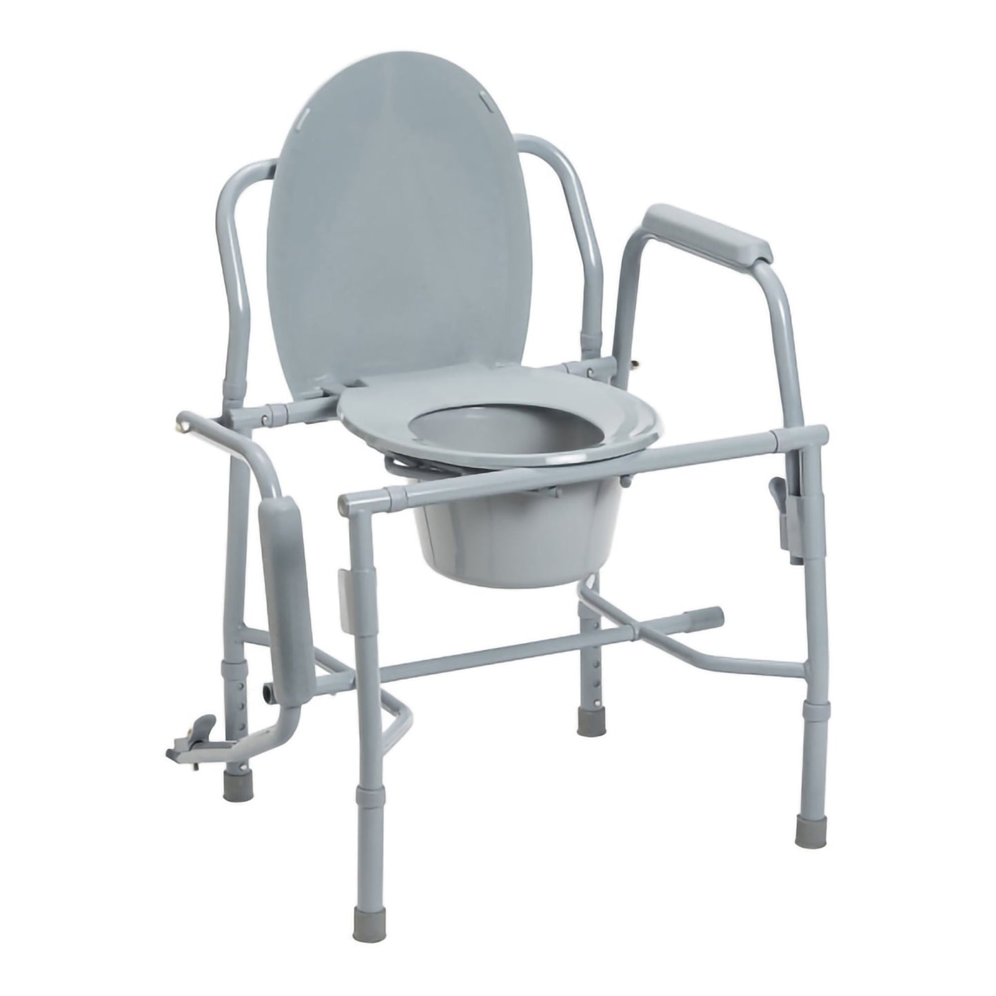 COMMODE, DLX STEEL DROP-ARM NON ASSEMBLED
