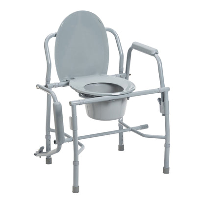 COMMODE, DLX STEEL DROP-ARM NON ASSEMBLED