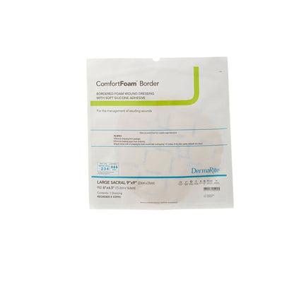DRESSING, COMFORT FOAM BORDERSACRAL LARGE 9"X9" (5/BX)
