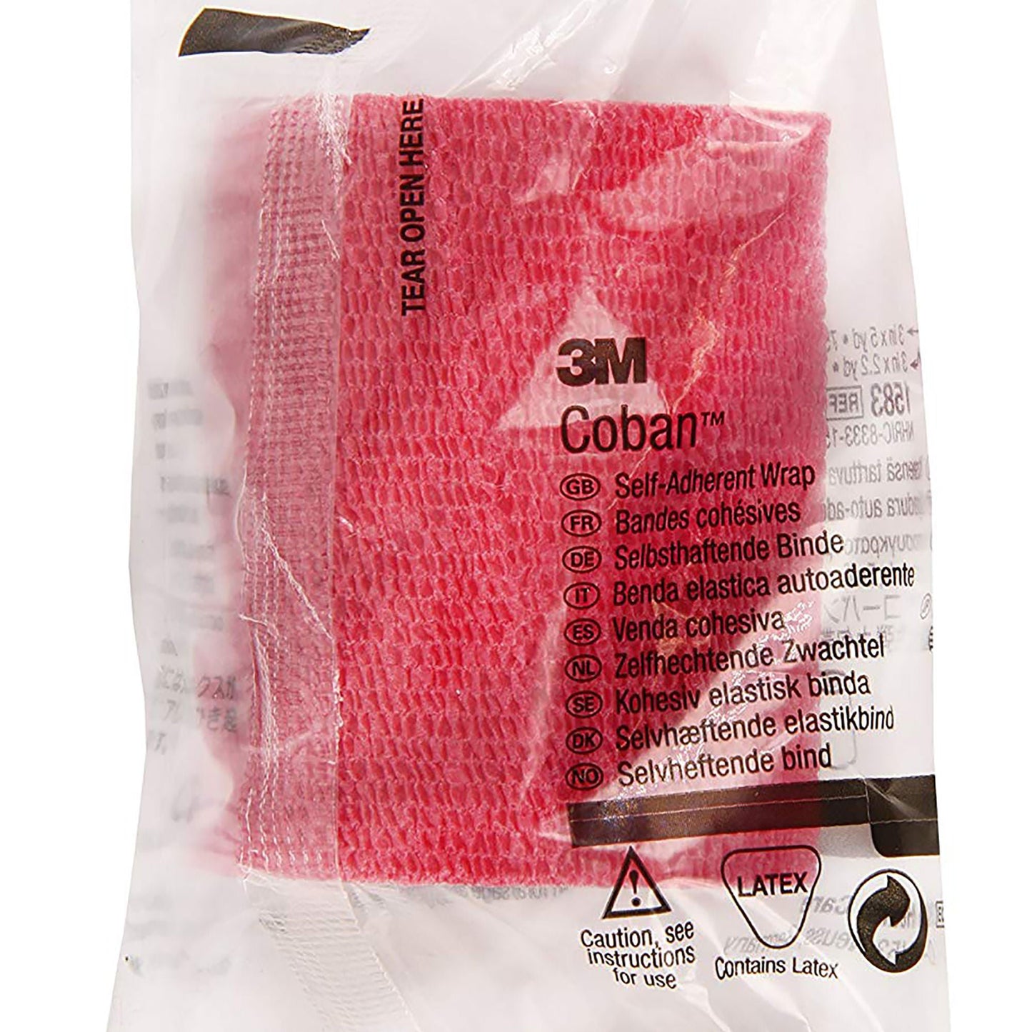 BANDAGE, COBAN ELAS RED 3"X5YDS (24/BX) 3M