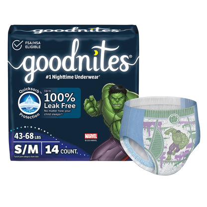 PANTS, GOODNITES JUMBO SM/MED BOY (14/PK 4PK/CS) KIMCLK