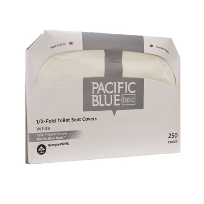 COVER, TOILET SEAT HALF-FOLD WHT (250/BX 20BX/CS)