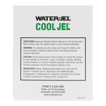 GEL, BURN WATERJEL COOL JEL 3.5GM (25/BX 24BX/CS) WTRJEL