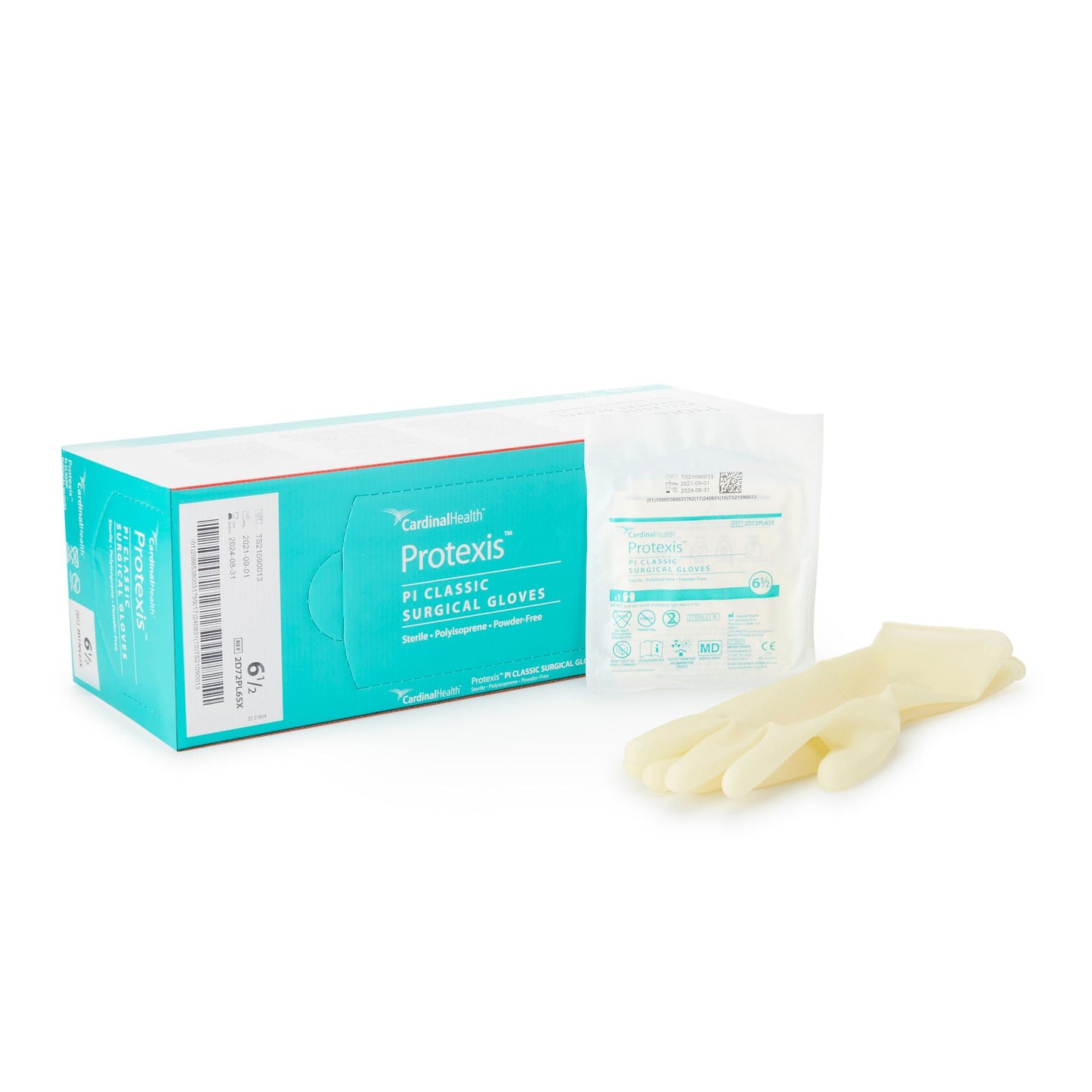 GLOVE, SURG PLYISO 6.5 STR2 SMTH (50PR/BX 4BX/CS)