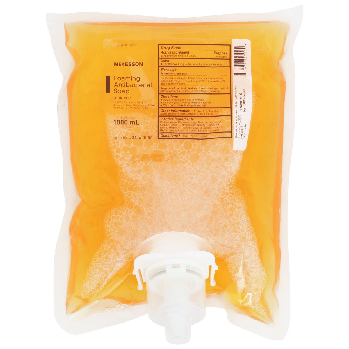 SOAP, MCKESSON FM ANTIB BENZETHONIUM CHLORIDE 1000ML (4/CS)