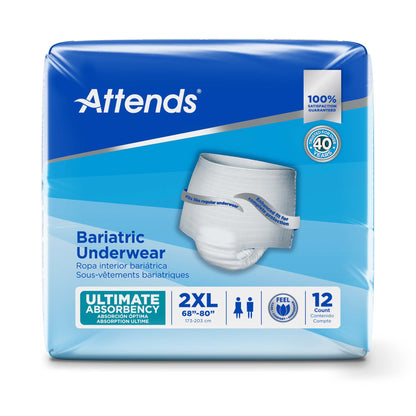 UNDERWEAR, BARIATRIC XXLG (12/BG 4BG/CS)