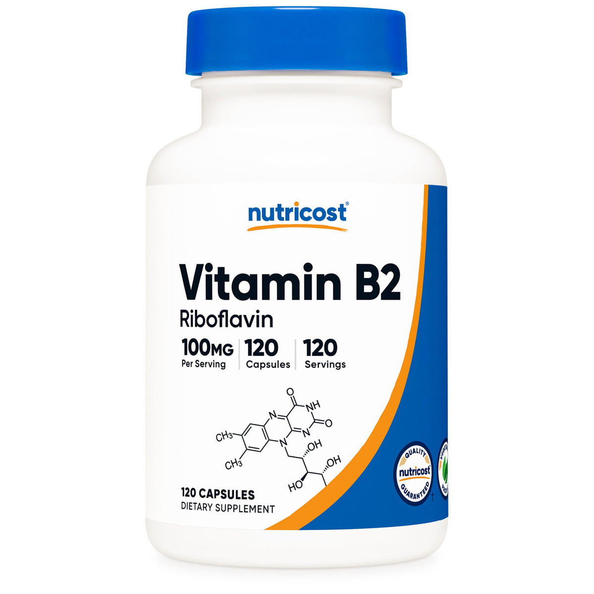VITAMIN B2, CAP RIBOFLAVIN 100MG (120/BT 12BT/CS)
