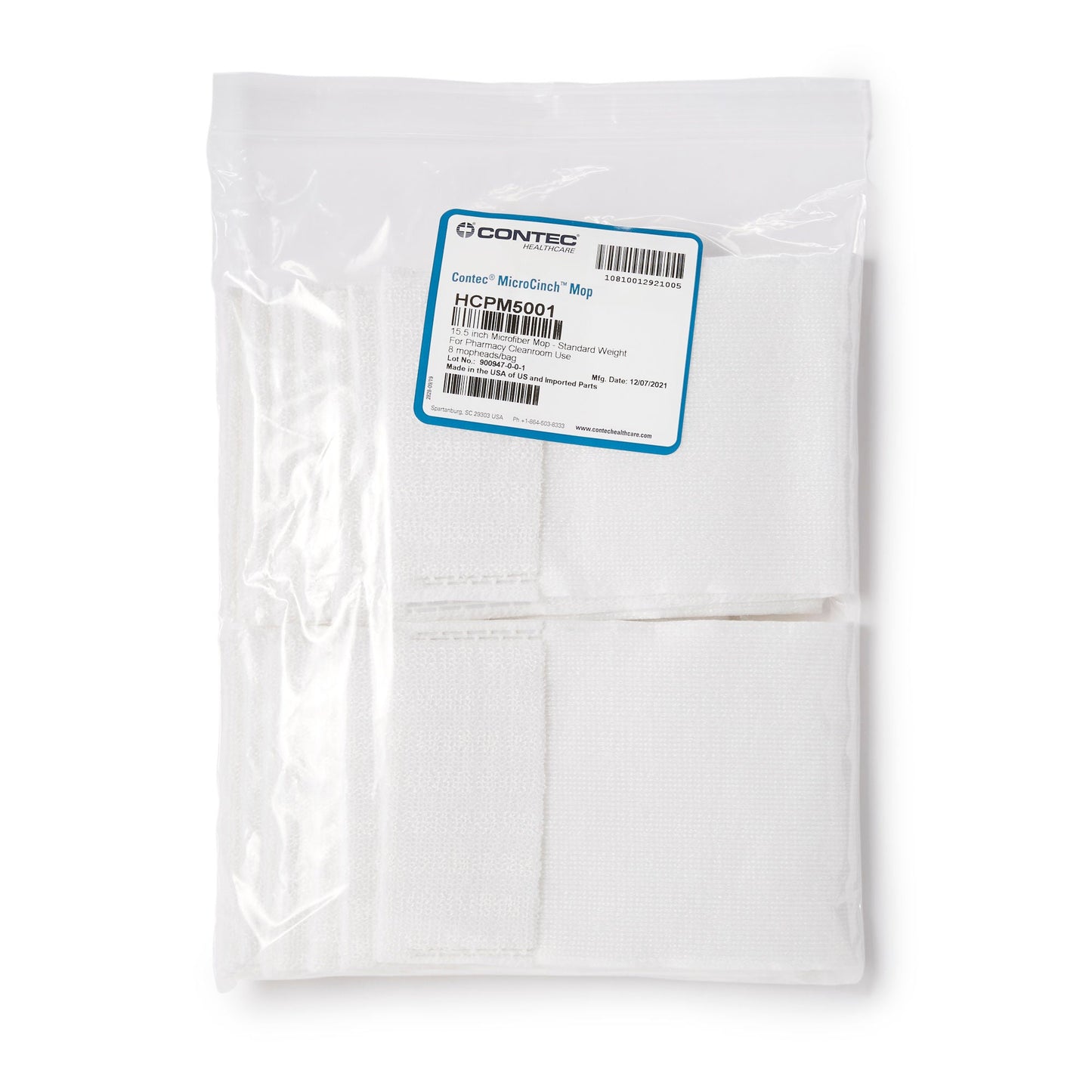 MOP, POCKET MICROCINCH MICROFIBER 5"X15.5" (8EA/BG 15BG/CS)