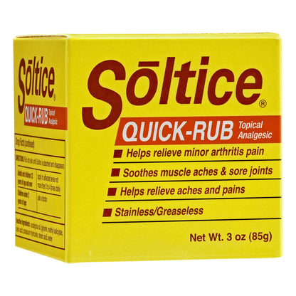 SOLTICE, CRM QUICK RUB 3OZ
