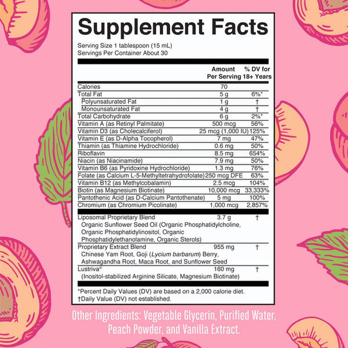 SUPPLEMENT, LIQ WMN MULTIVITMN+HAIR GROW PEACH 15.22OZ (6/C