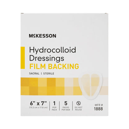 DRESSING, HYDROCOLLOID FILM-BCK STR SACRAL 6X7(5/B