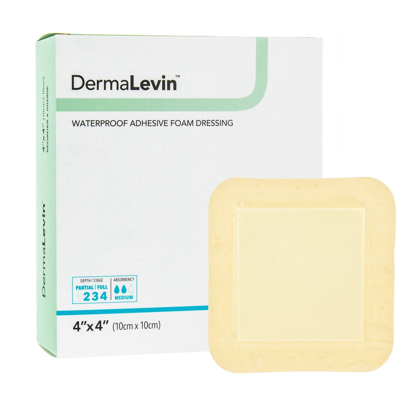 DRESSING, WND DERMALEVIN 4X4 (10/BX)