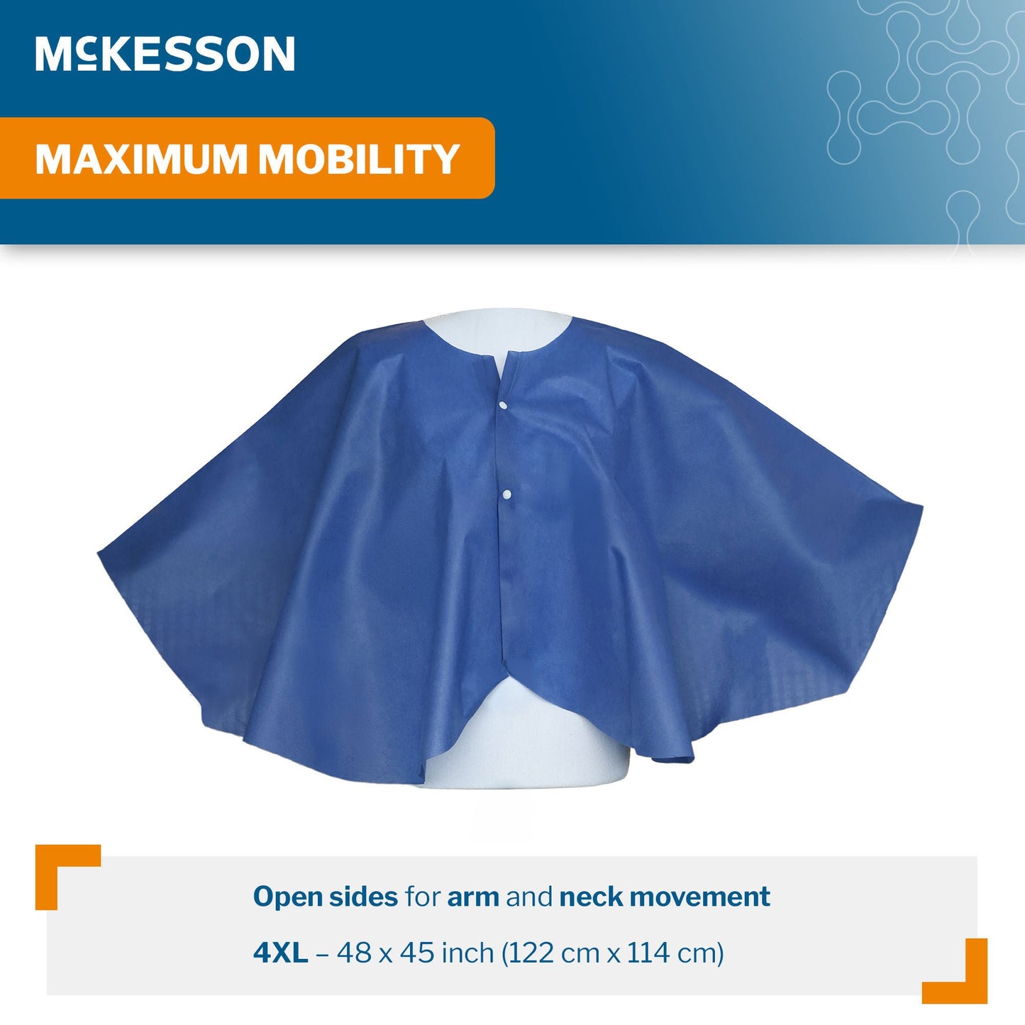 CAPE, EXAM MAMMO PONCHO W/SNAPS 4XLG (50/CS)