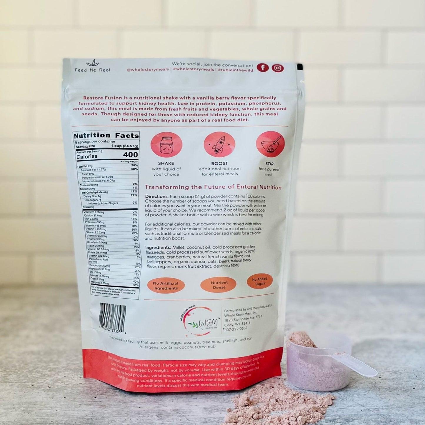 FOOD, SHAKE RESTORE FUSION F/KIDNEY HEALTH (30/CS)
