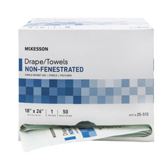 DRAPE, LINED POLY STR WHT NONFEN 18"X26" (50/BX)
