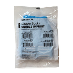 SLIPPER, TERRY DBL IMPRINTED LT BLU YTH (48PR/CS)