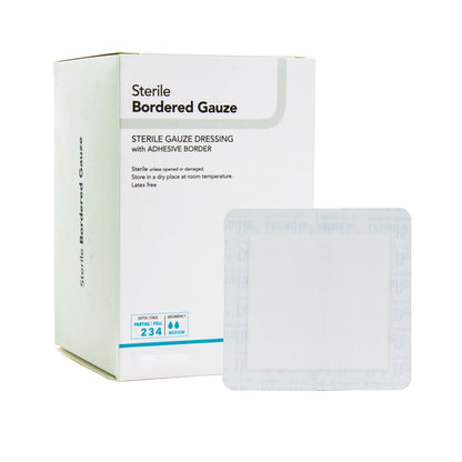 GAUZE, BORDERED DRSG STR 2X2" (50/BX) DERMRT