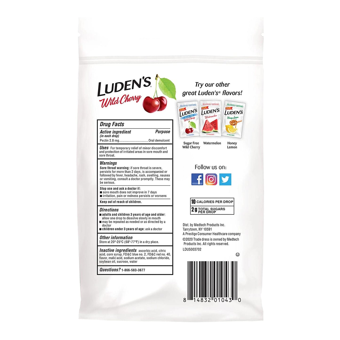 LUDENS THROAT, LOZ WILD CHERRY(30/BG)