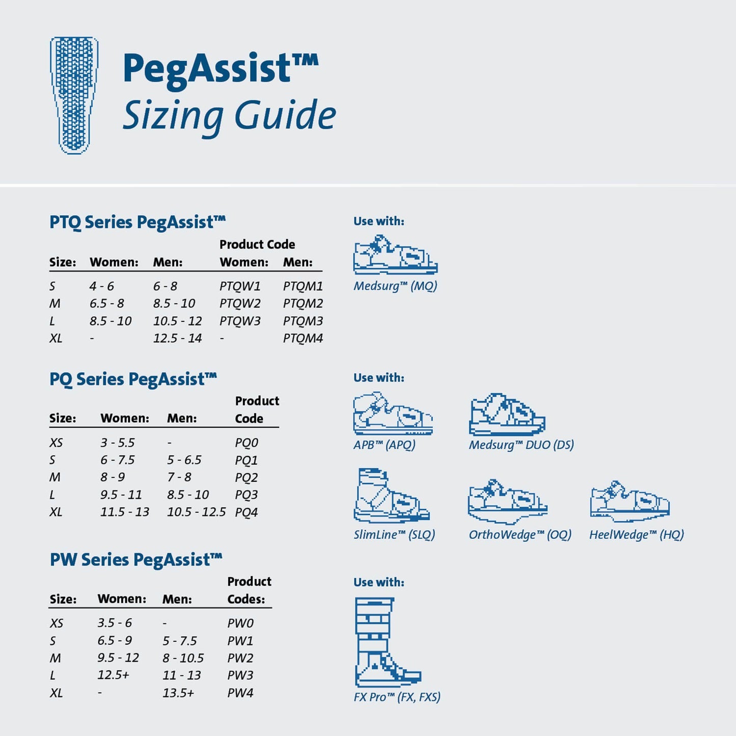 INSOLE, PEG-ASSIST MALE LG (36/CS)
